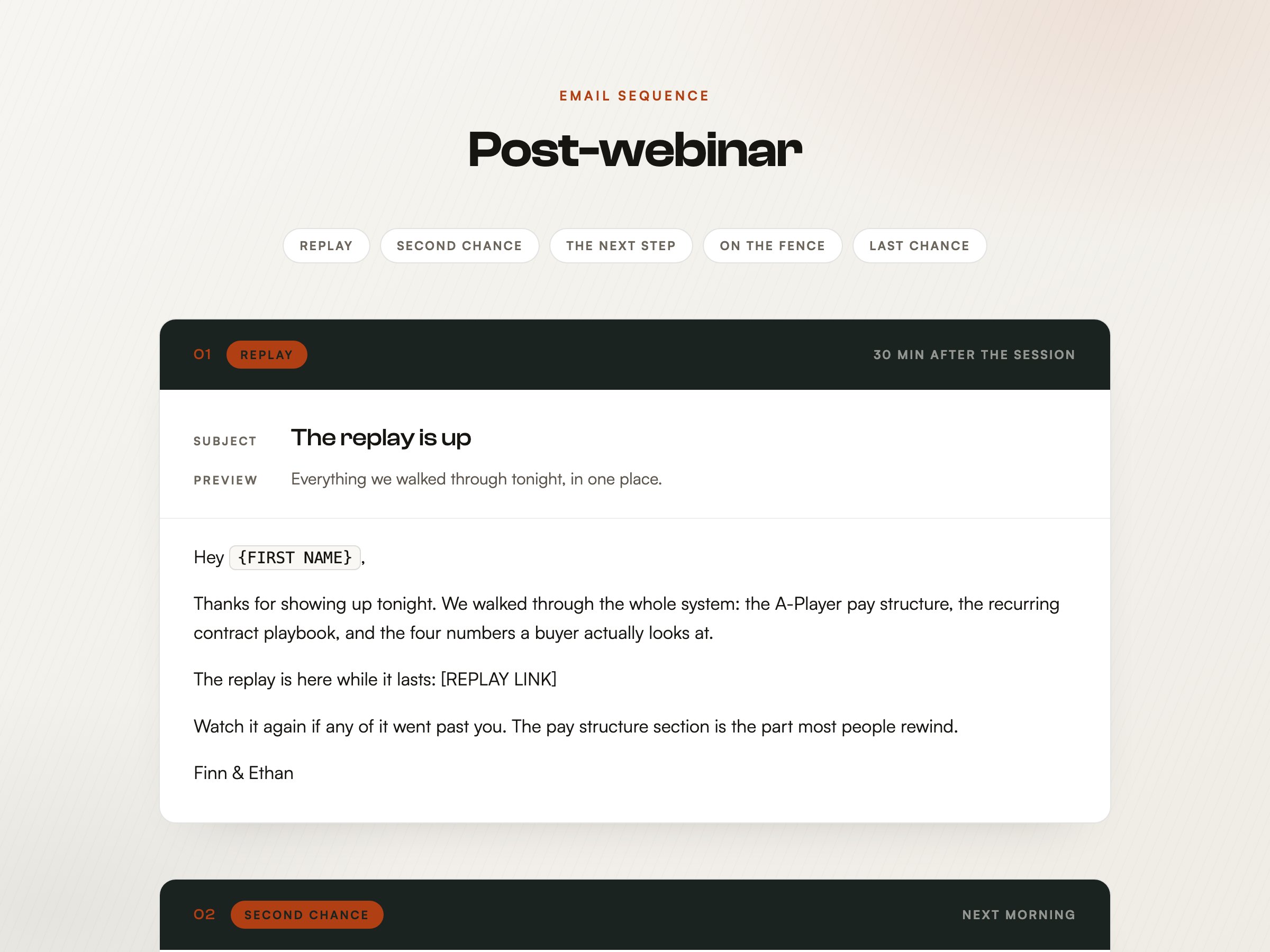 Post-webinar preview